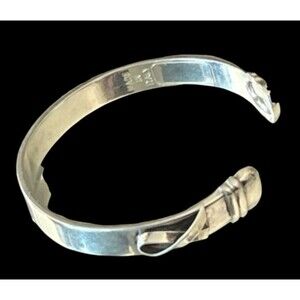 Silver Tone “Until There’s A Cure”Engraved Awareness Cuff Bracelet Made In Italy